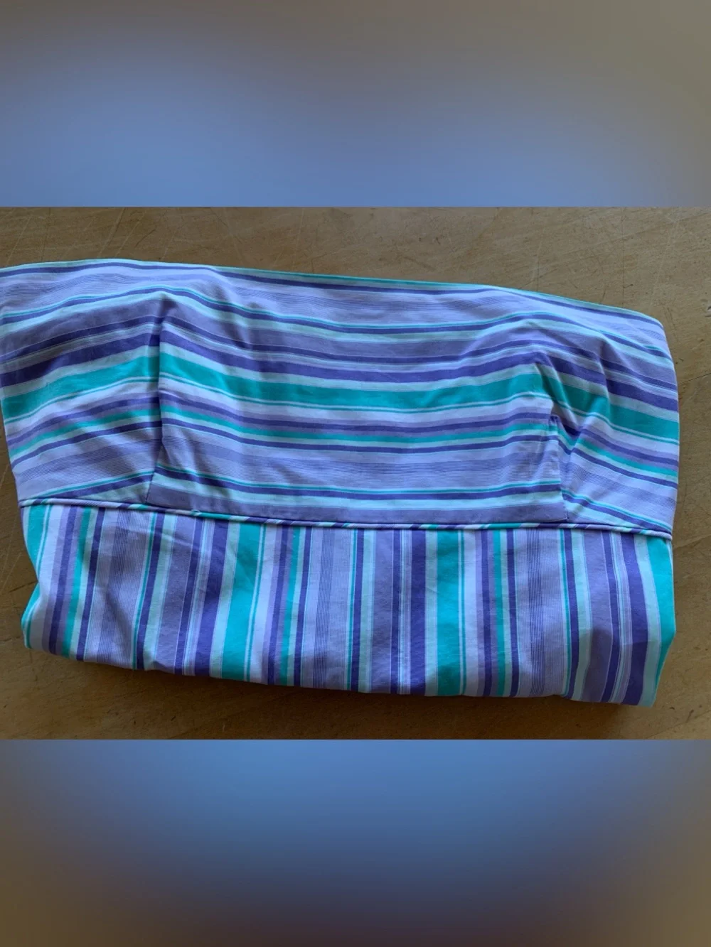 J CREW KATHRYN BROADCLOTH COTTON TUBE TOP New W/ Tags Lilac mint green stripe 8